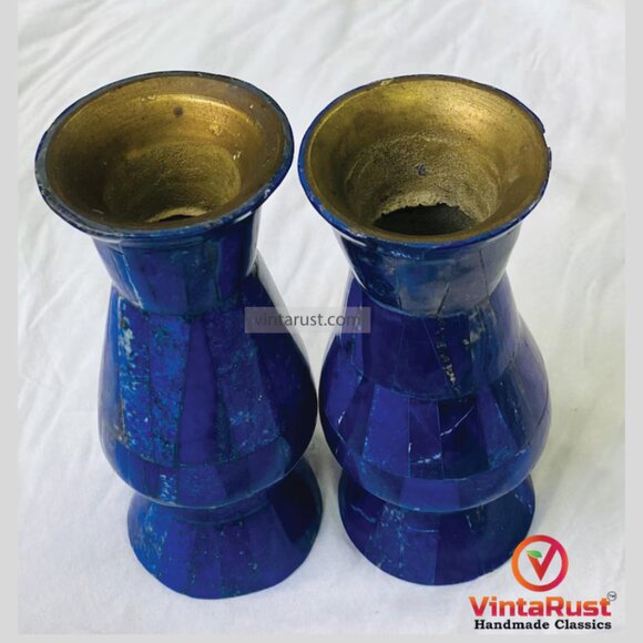 Other - Natural Lapis Lazuli Vases, Gemstone Vases for Elegant Home Decor, Decorative